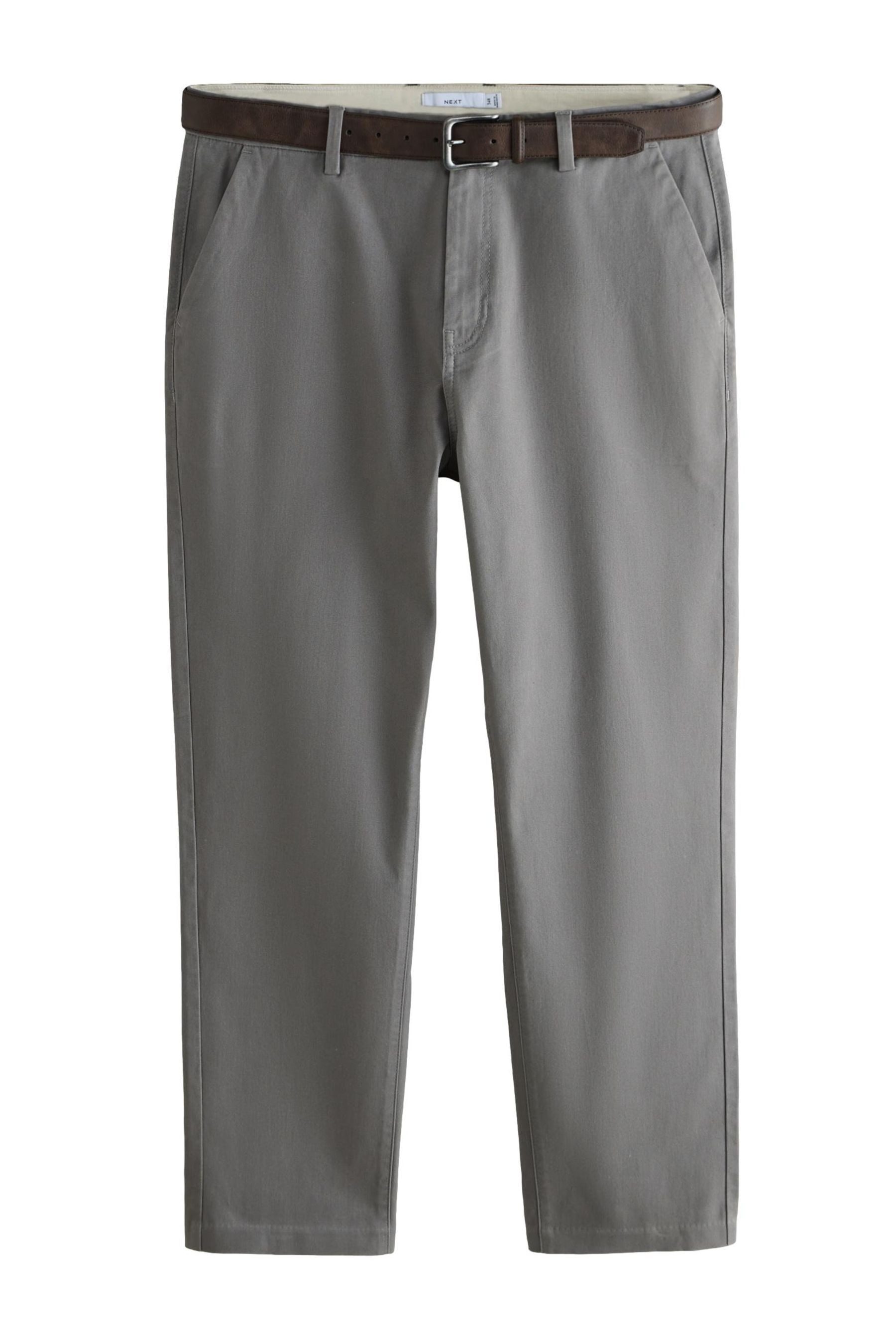 Chinohose Weiche Straight Fit Hose mit Stretch und Gürtel