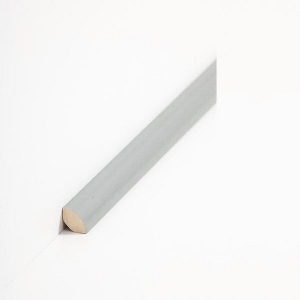 PROVISTON Sockelleiste Massivholz, 14 x 14 x 2000 mm, Dunkelgrau, Massivholz Fußleiste, L: 200 cm