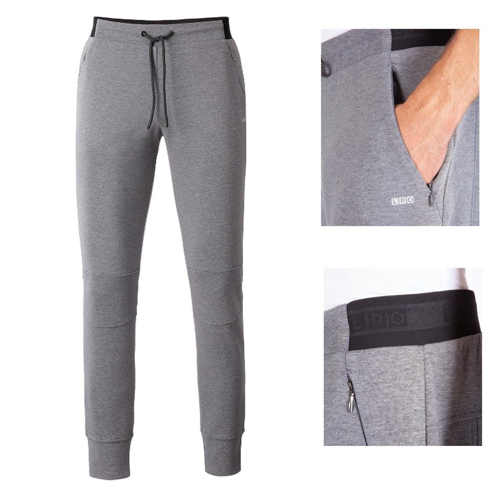 Linea Primero Trainingstights LPO - Herren Jogginghose Trainingshose Sporthose Robbie 2, grau