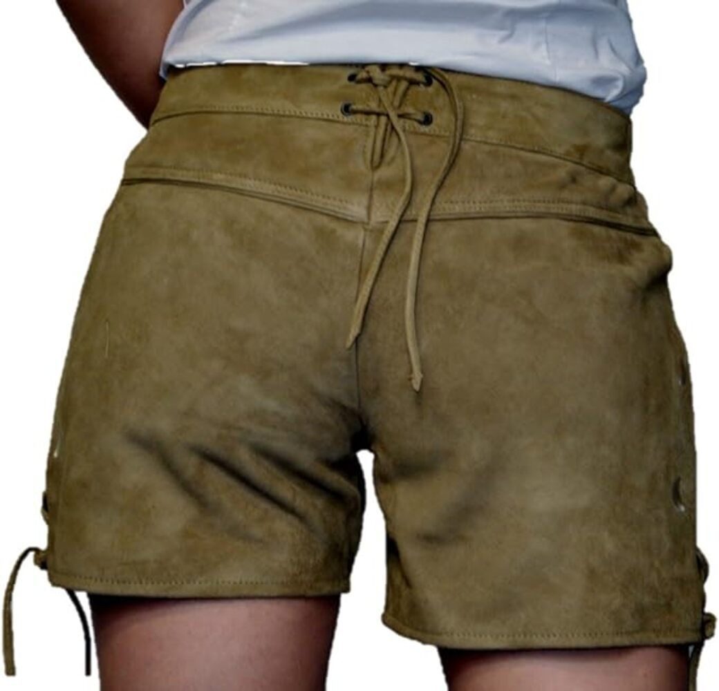 Fuente Leather Wears Trachtenlederhose Kurze Trachten lederhose Damen Ledershorts