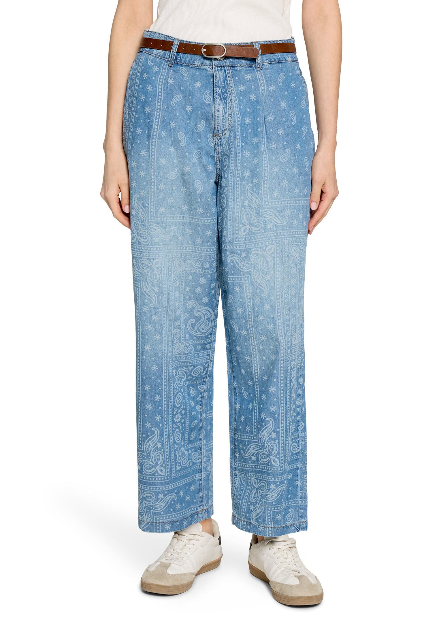Cartoon Stoffhose Damen mit Gürtel