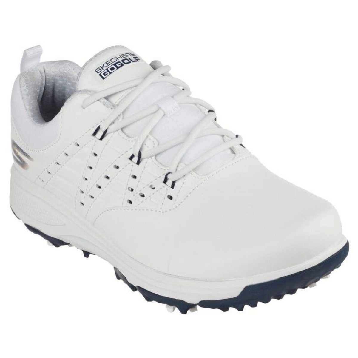 für optimale Damen Skechers Softspikes® White/Navy Griffigkeit Pro 2 Skechers Golfschuh Go Austauschbare Golf
