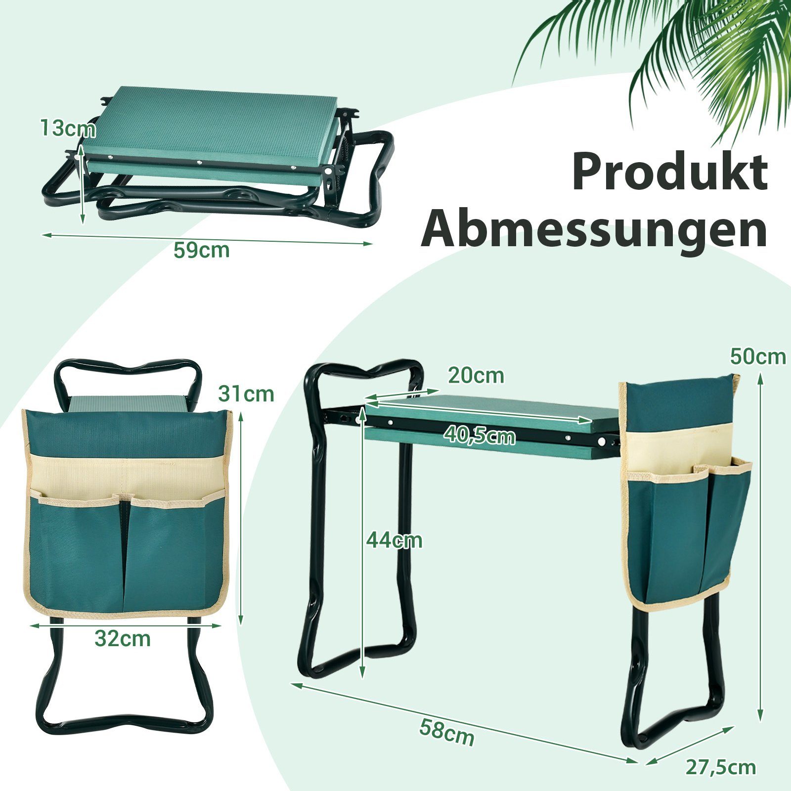 COSTWAY Kniebank Gartenhocker klappbar, für Gartenarbeit, günstig online kaufen