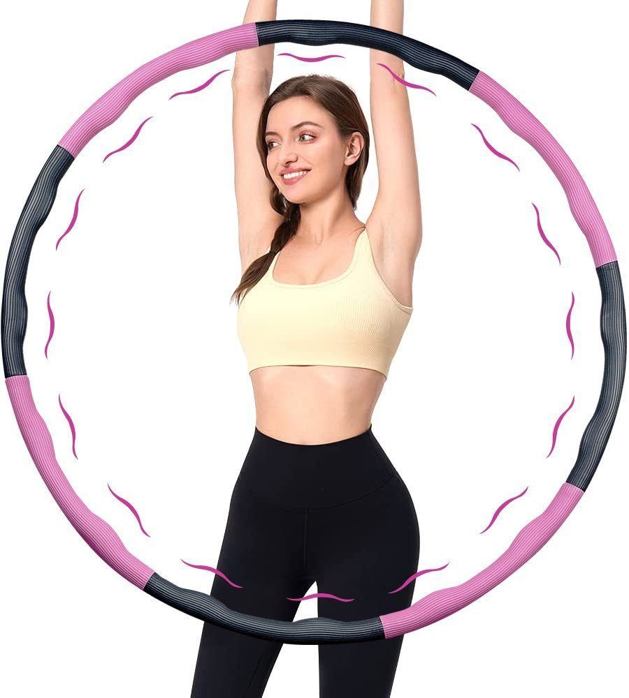 Neu ！24 Teile Smart Hula Hoop Reifen Einstellbar Massagenoppen Bauchtrainer-2021 