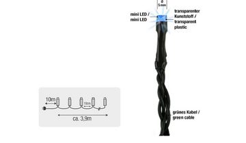 Hellum LED-Lichterkette 40 BS Timer blau/grün außen