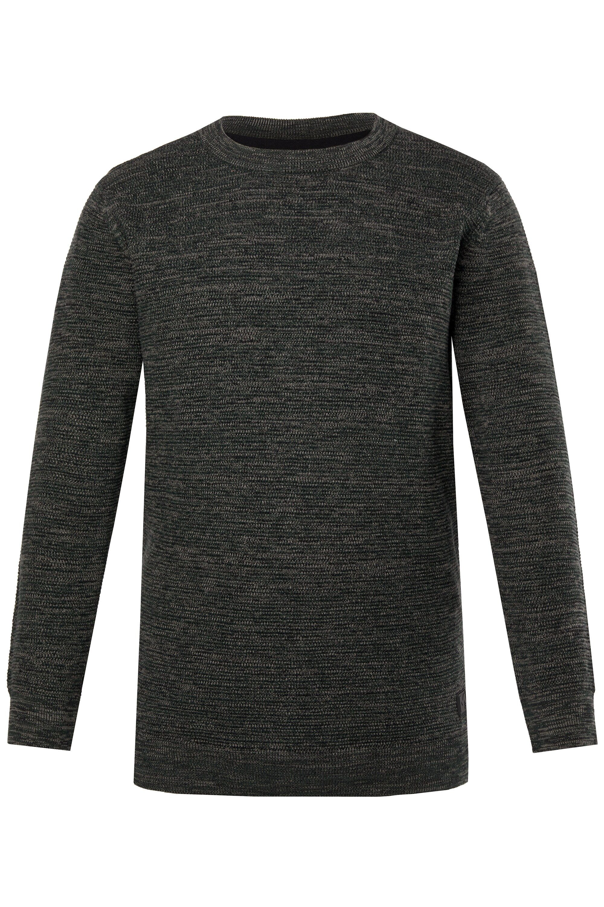 Men Plus Rundhalspullover Pullover Melange-Qualität Baumwolle günstig online kaufen