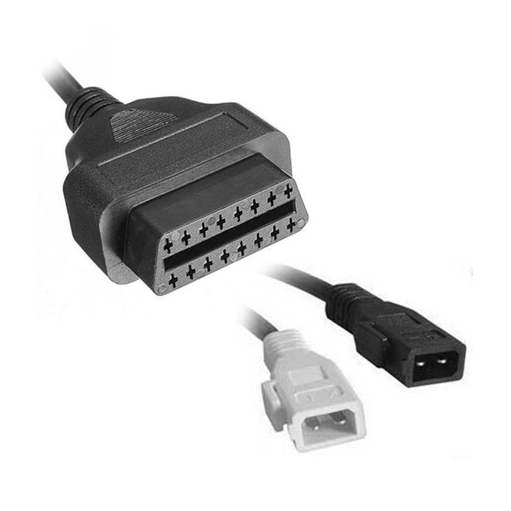 Bolwins D25 Diagnose Adapter Kabel OBD2 16PIN OBD1 2x2PIN f AUDI SKODA SEAT VW Elektro-Kabel, 2×2 Stecker, OBD2 16-Pin Buchse (30 cm), Plug & Play