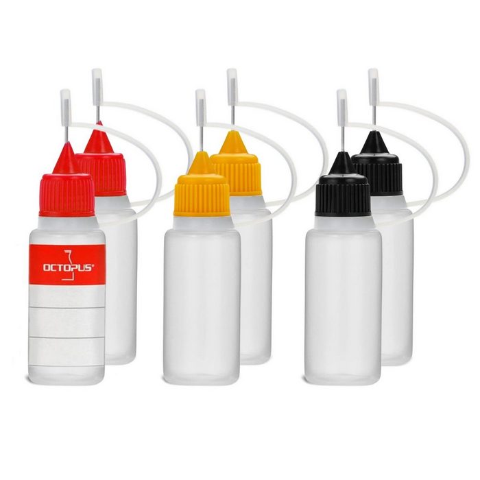 OCTOPUS Kanister 6 Plastikflaschen 10 ml aus LDPE G14 Tropfverschluss mit Nadelkappe (6 St)
