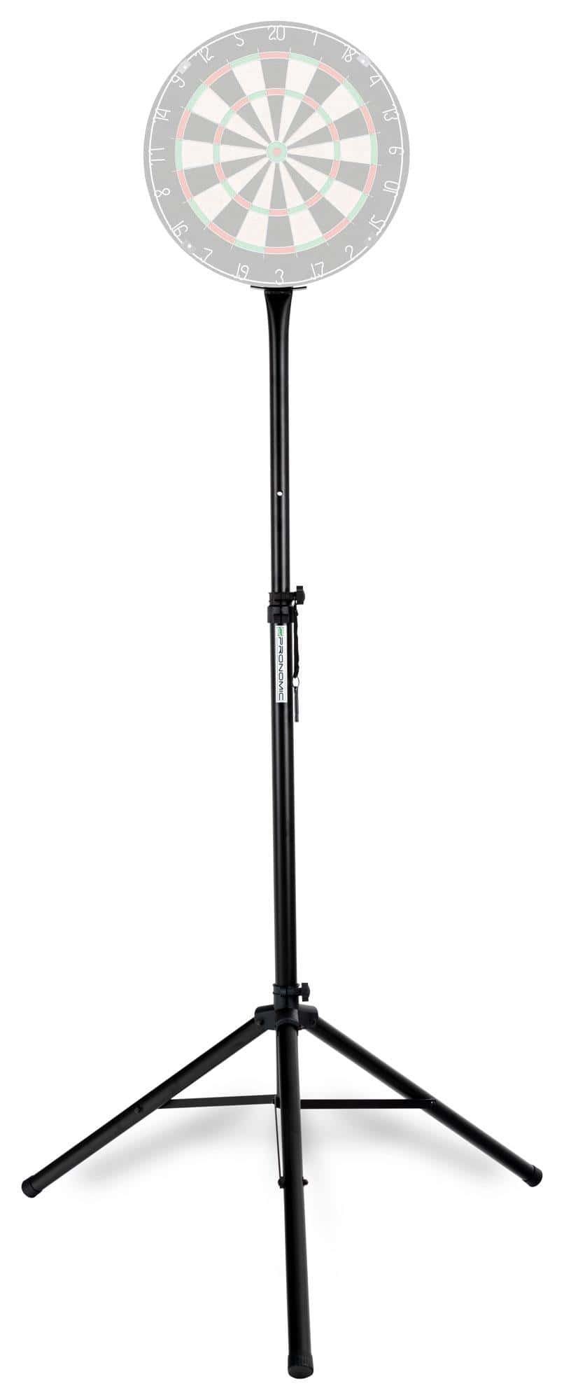 Pronomic Dartscheibe DA-45S Ständer für Dartscheibe - Dartboard Halterung - Dartständer, (Spar-Set, 3-tlg., inkl. Transporttasche), aus pulverbeschichtetem Stahl, höhenverstellbar