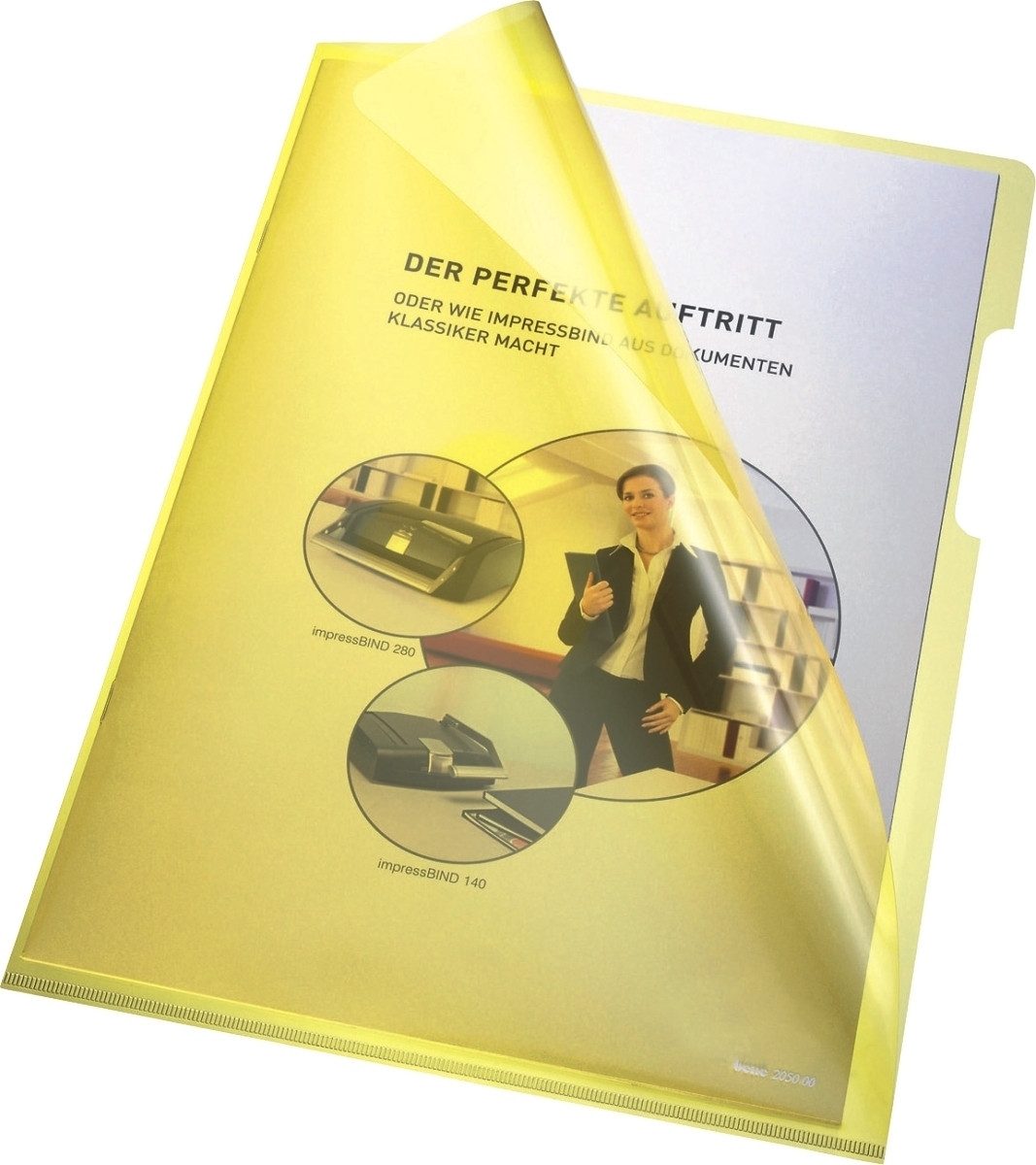 Prospekthülle Sichthüllen A4 PVC 150my gelb VE=100 Stück