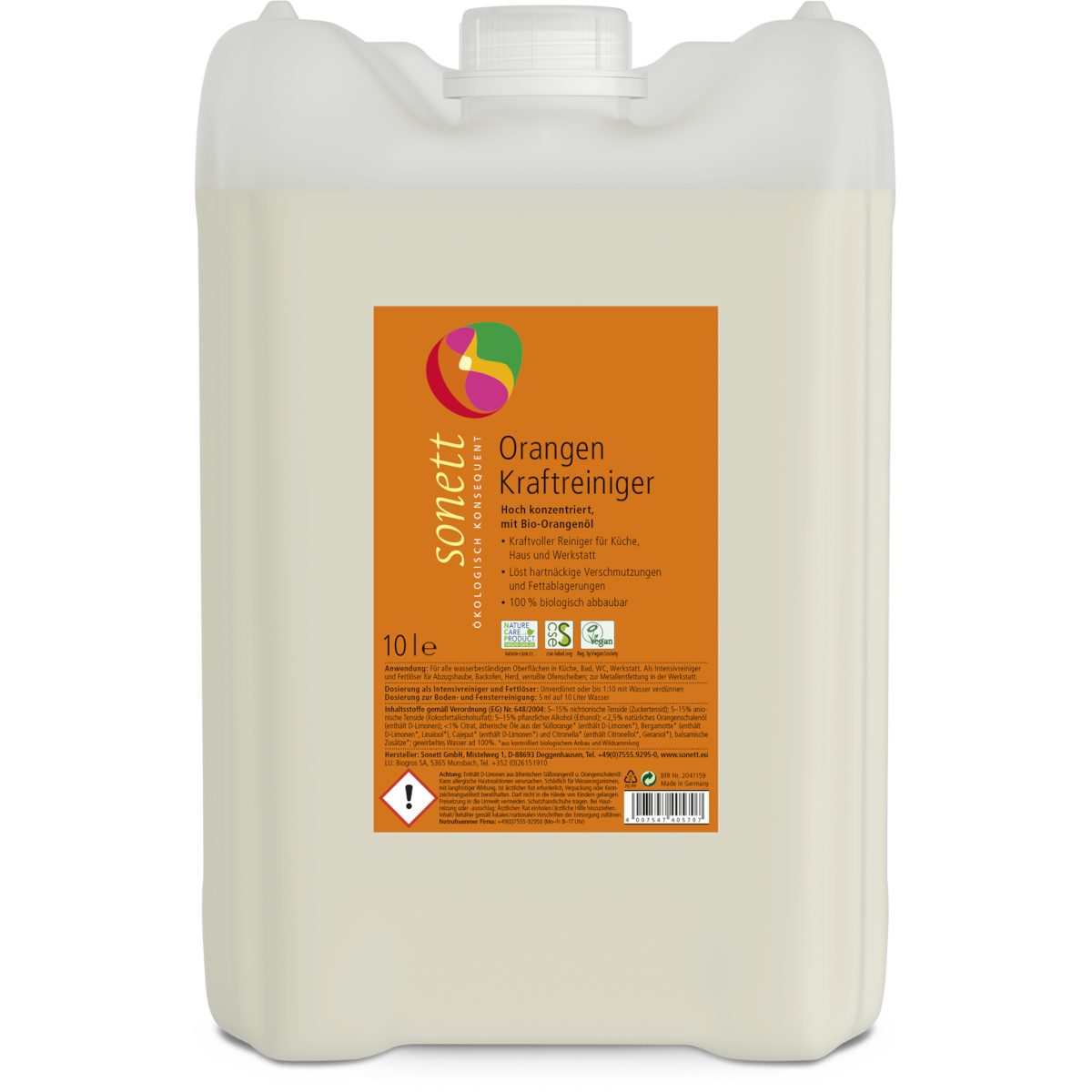 Sonett Sonett Orangenkraftreiniger 10 Liter Allzweckreiniger