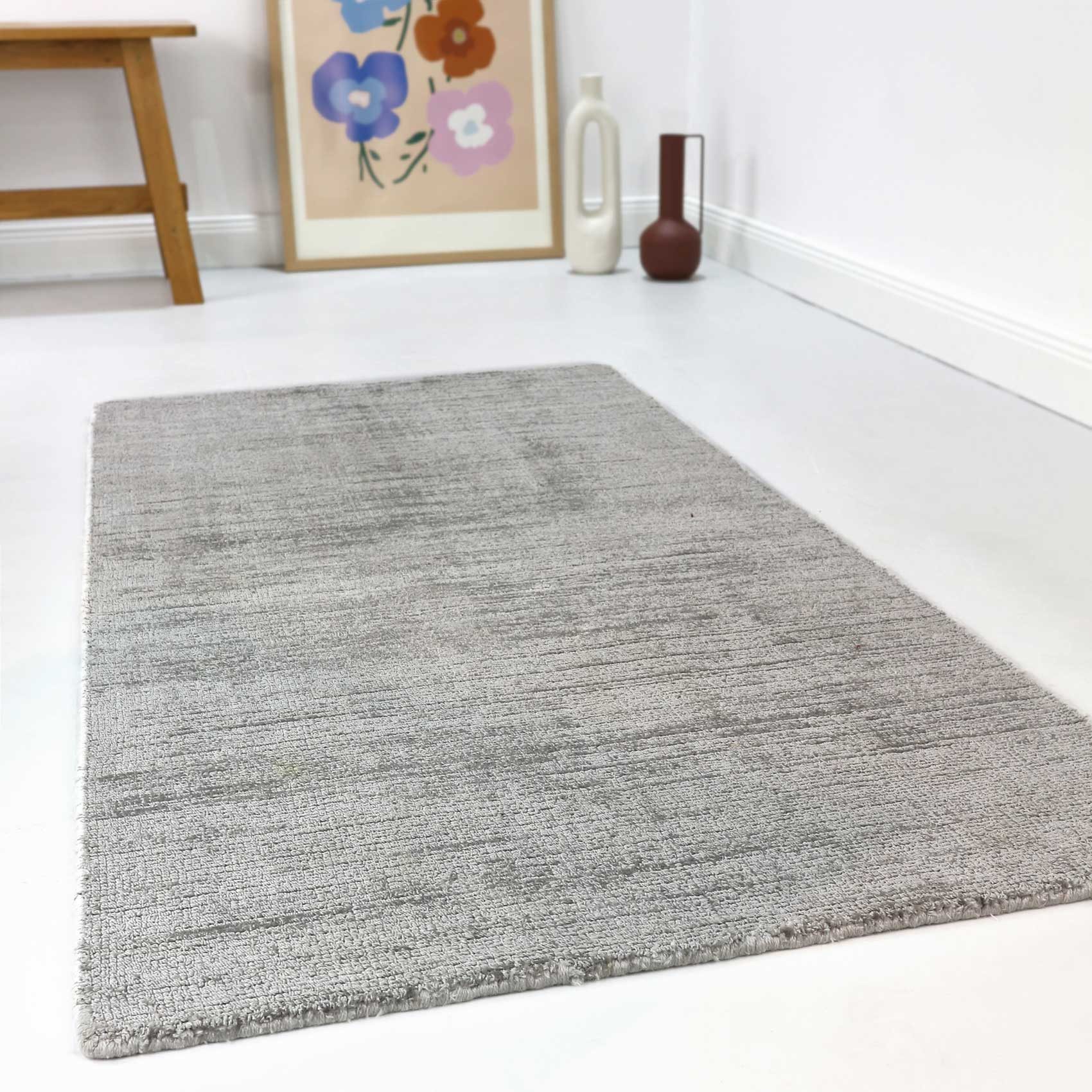 Esprit Teppich Gil, ESP-39954, auch als Läufer erhältlich, rechteckig, Höhe: 8 mm, handgewebt, seidig glänzend, schimmernde Farbbrillianz, Melangeeffekt