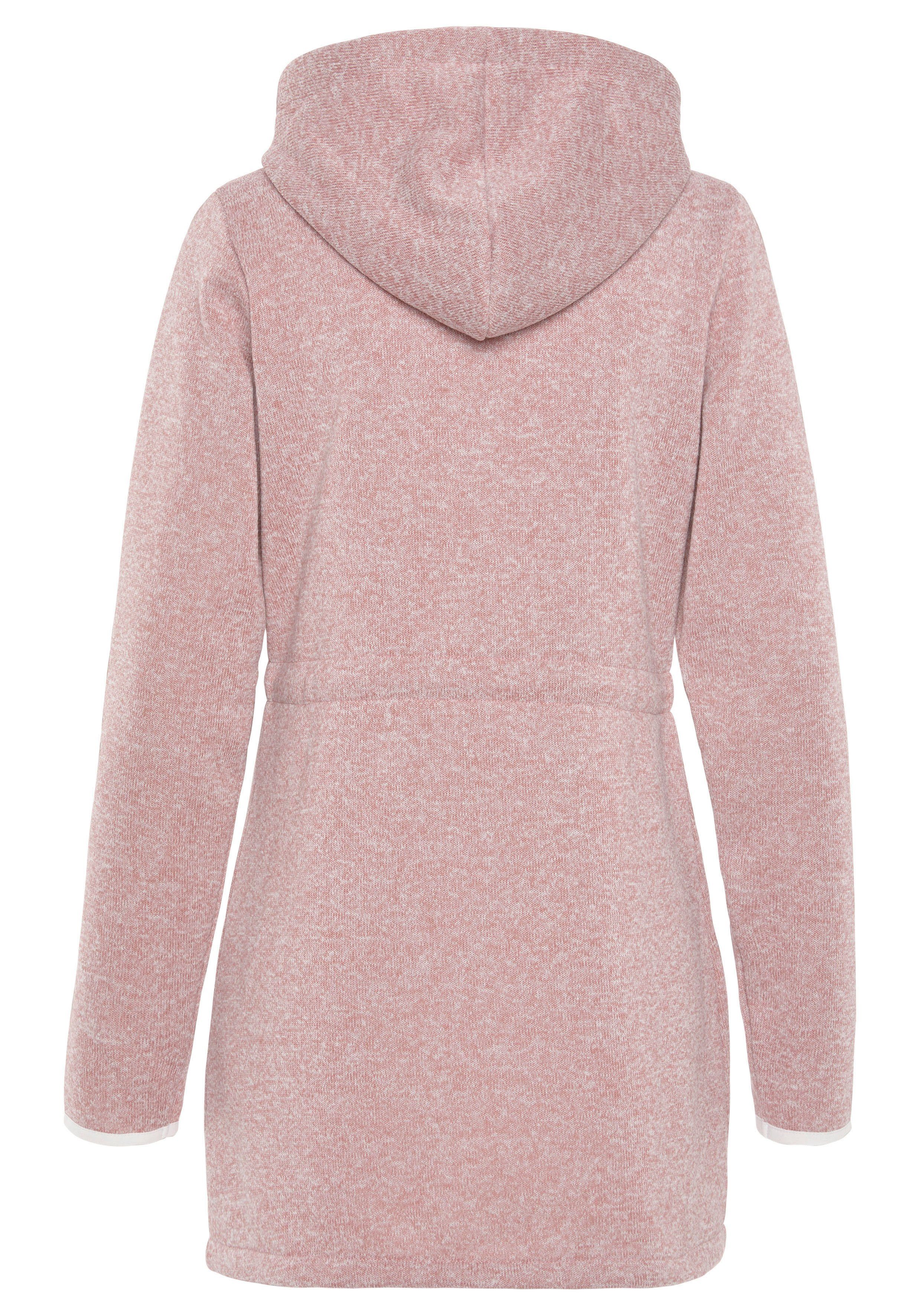 LASCANA Strickfleecejacke mit Kapuze