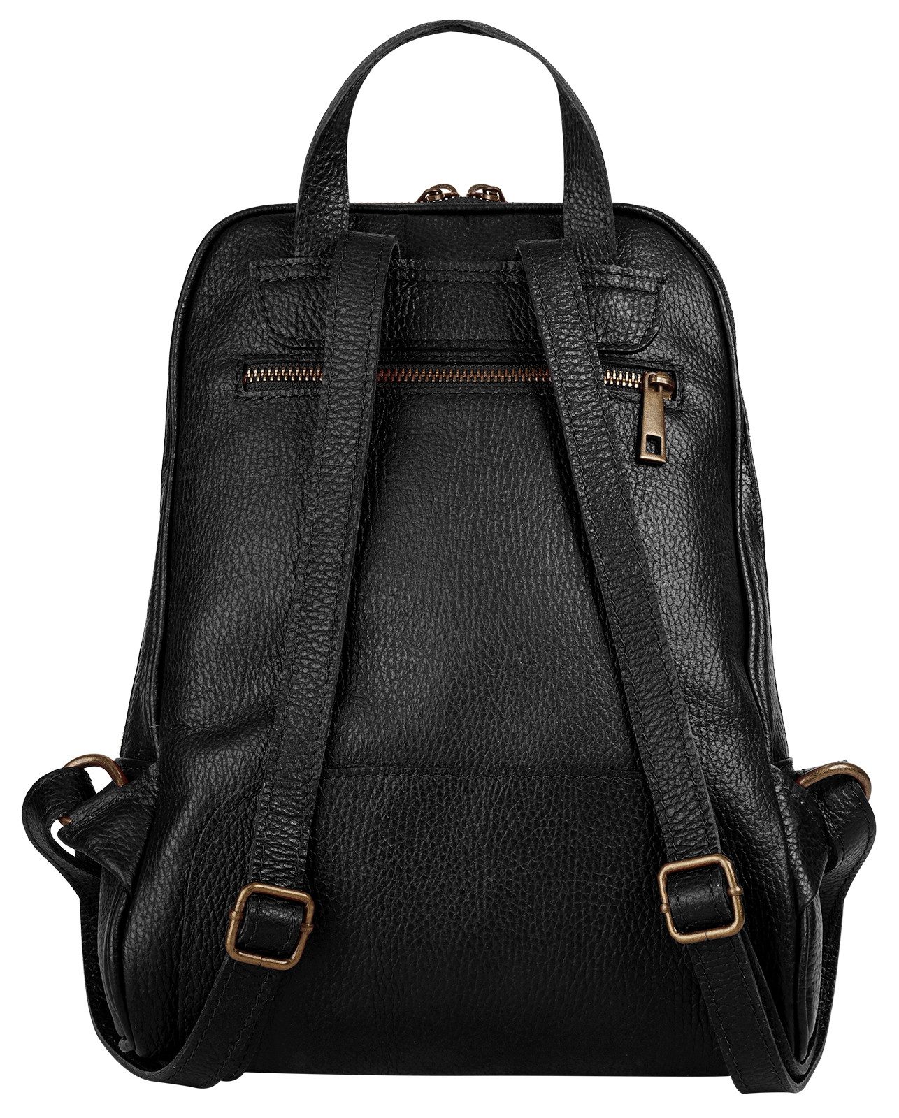 Samantha Look Cityrucksack SAMANTHA LOOK Damen echt Leder, Made in Italy, echt Leder, Made in Italy – Bild 4 von 5