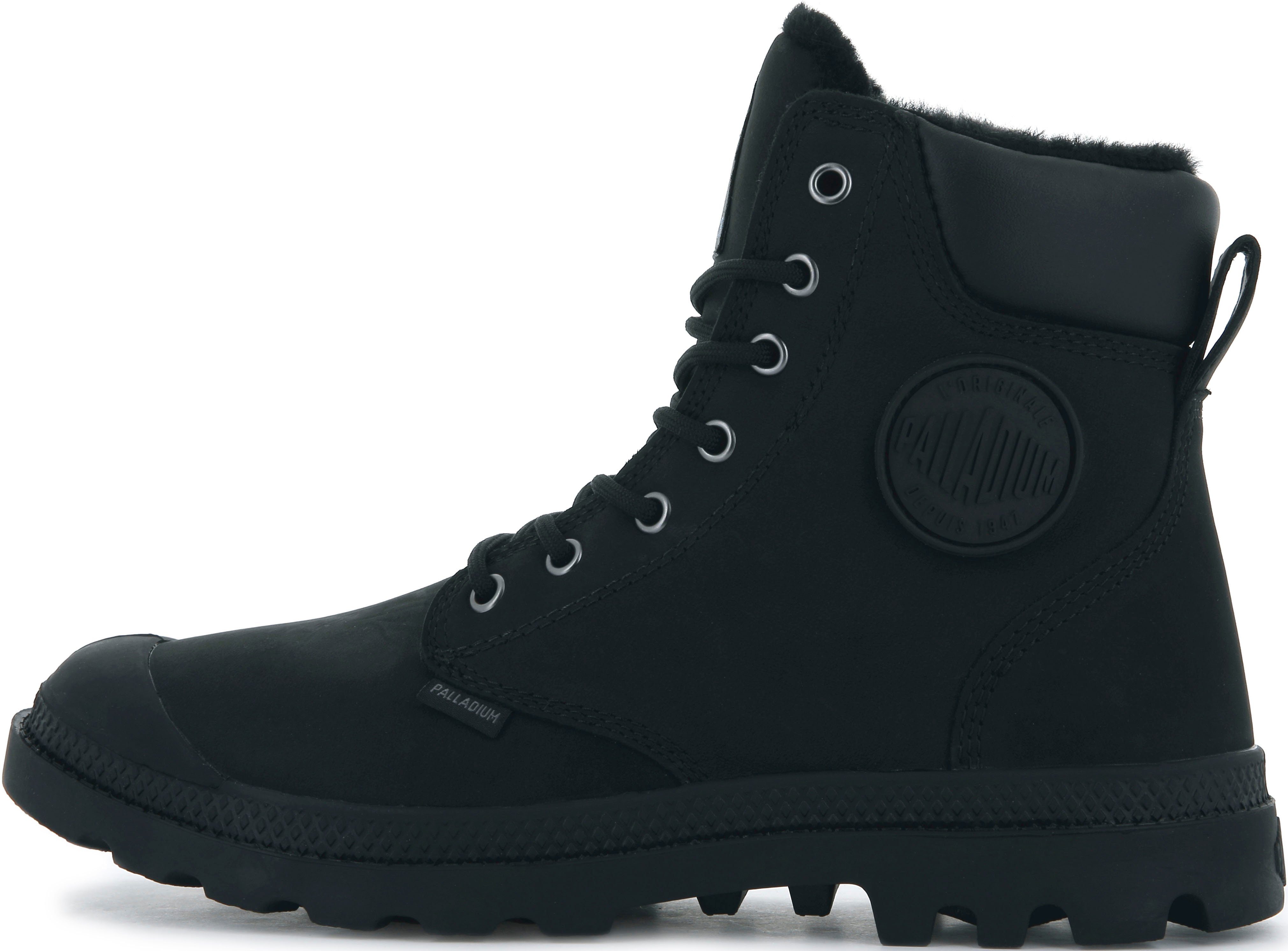 schwarz Schnürboots Warmfutter CUFF SPORT WPS Palladium PAMPA