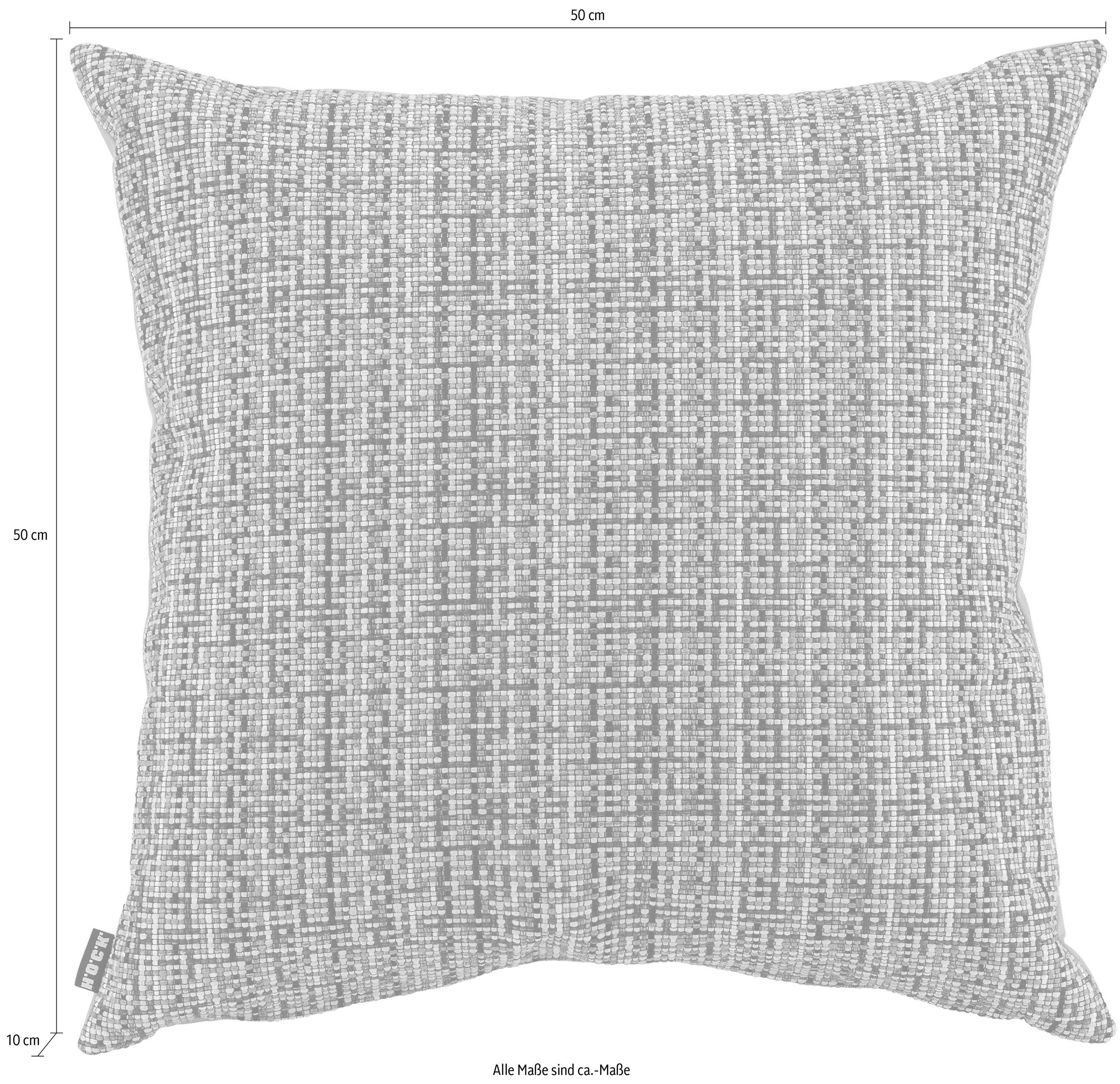 H.O.C.K. Dekokissen Mosaico, mit feinem Karomuster, Kissenhülle mit Füllung, 1 Stück