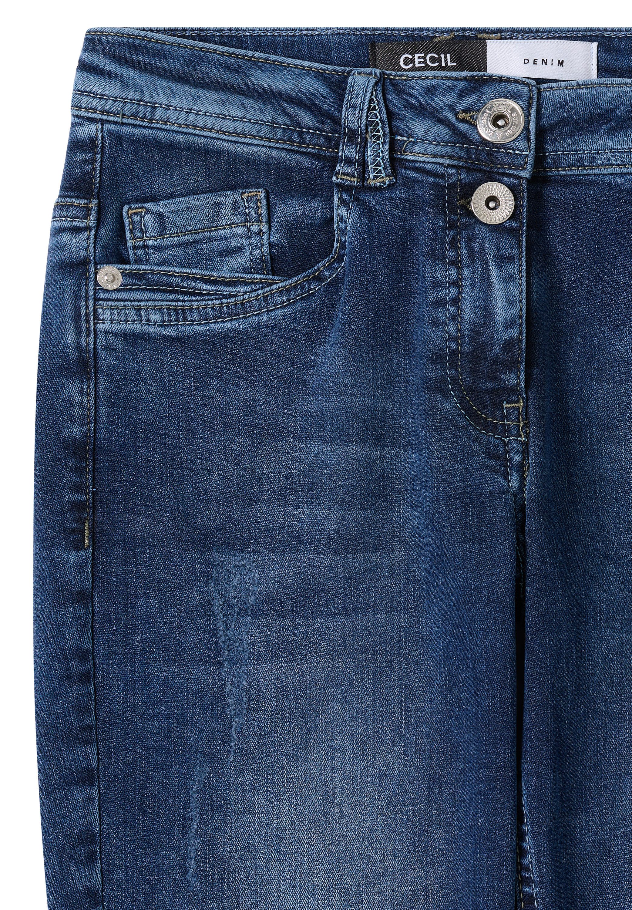 CECIL Slim-fit-Jeans Middle Waist