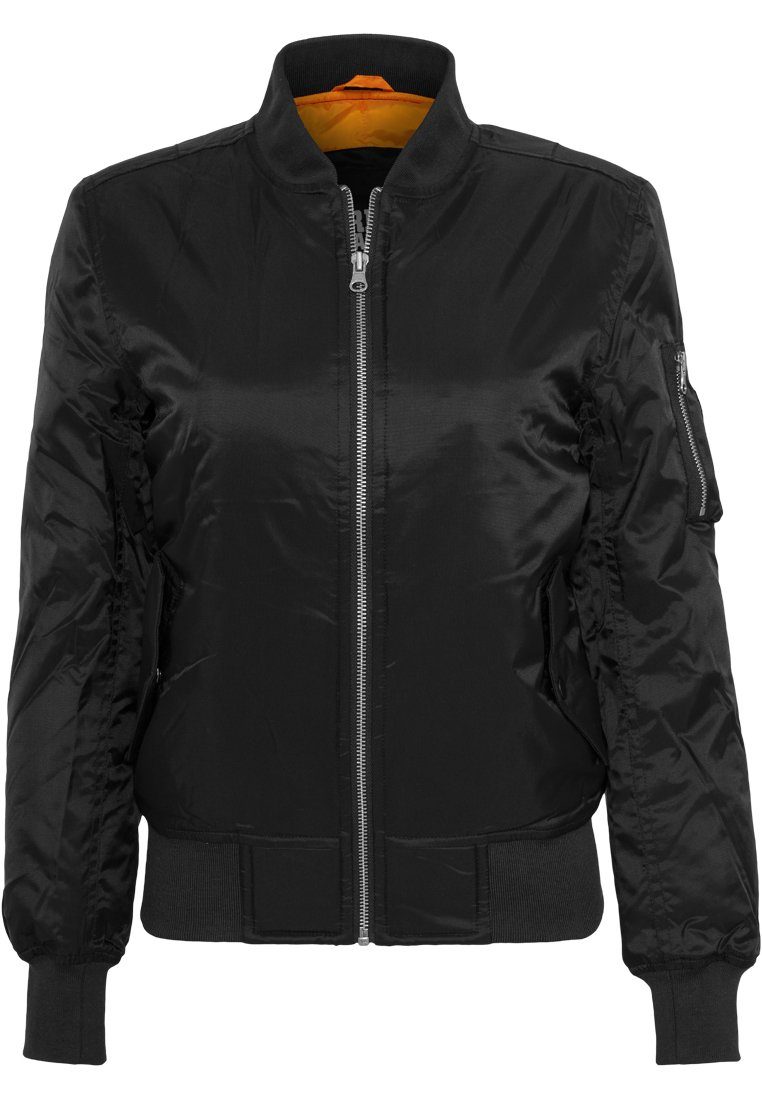 Jacket Ladies Outdoorjacke (1-St) black Basic URBAN Bomber CLASSICS