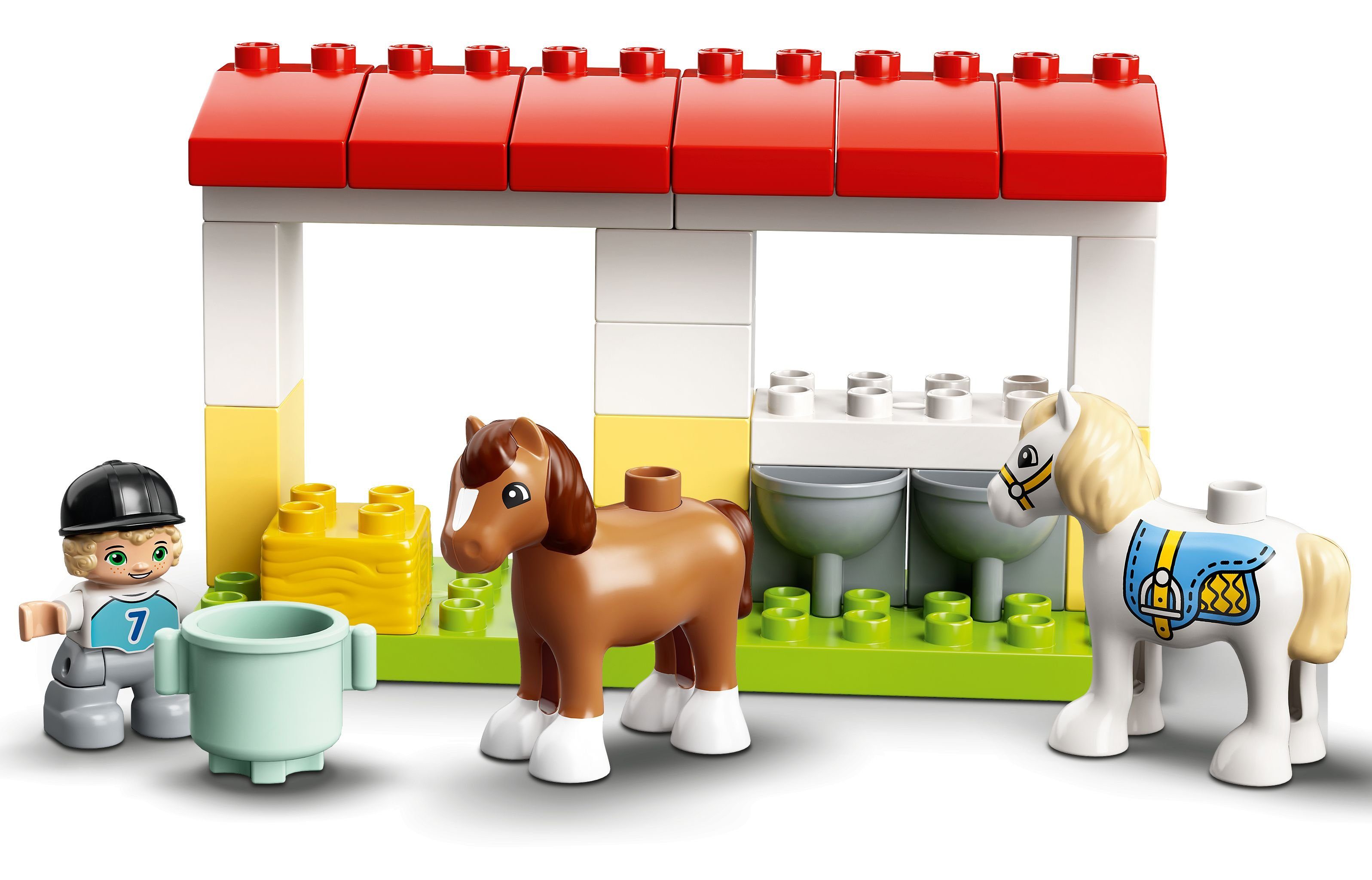 St) Konstruktionsspielsteine 65 LEGO® Pferdestall und DUPLO® (Set, Ponypflege, - LEGO®