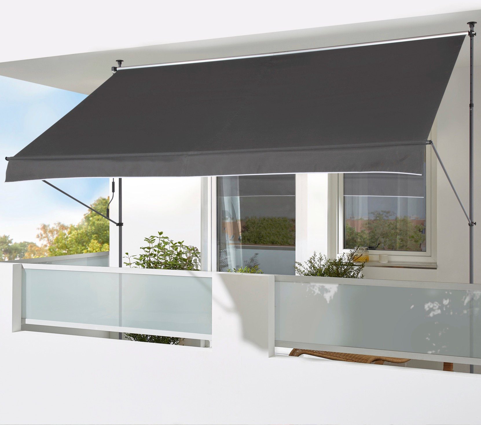 KONIFERA Klemmmarkise Breite/ Ausfall: 200/120 cm günstig online kaufen