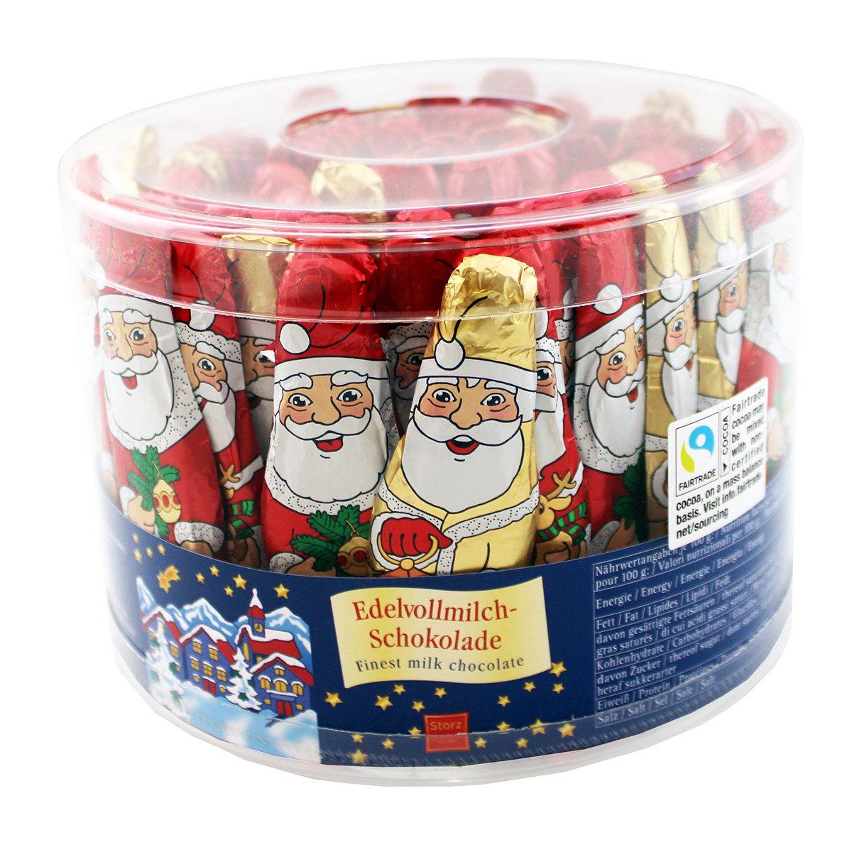 Storz Schokolade, Storz Relief Weihnachtsmann aus Vollmilchschokolade 80 Stück 1000g