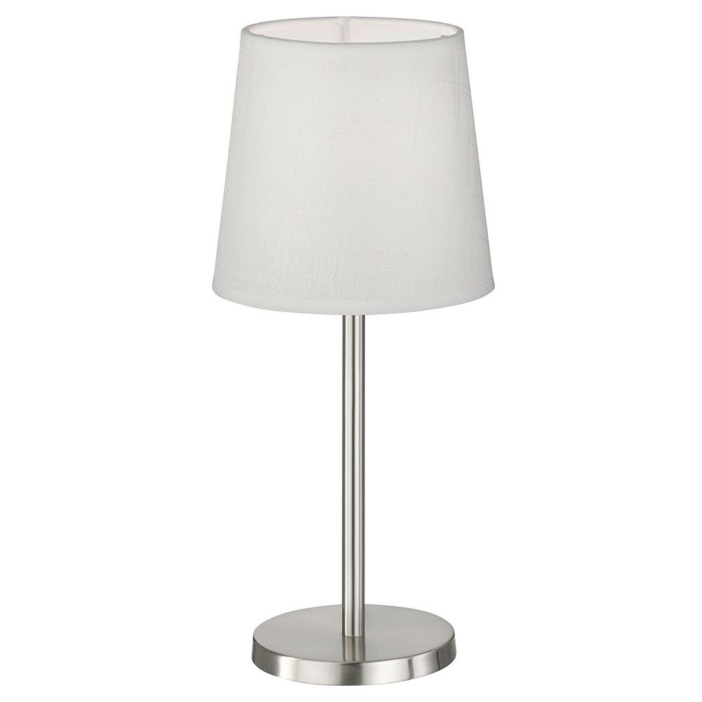 FISCHER & HONSEL Tischleuchte, Leuchtmittel nicht inklusive, Tischlampe Nachttischleuchte Schlafzimmer Wohnzimmer weiß