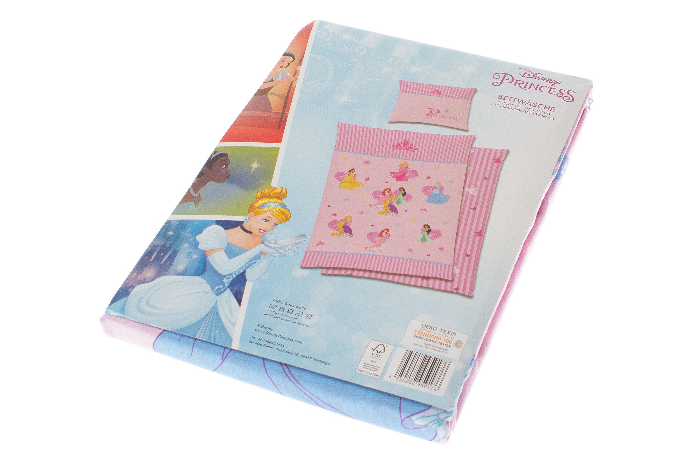 Disney Princess Kinderbettwäsche Disney Princess Bettwäsche Pink, 2 teilig günstig online kaufen