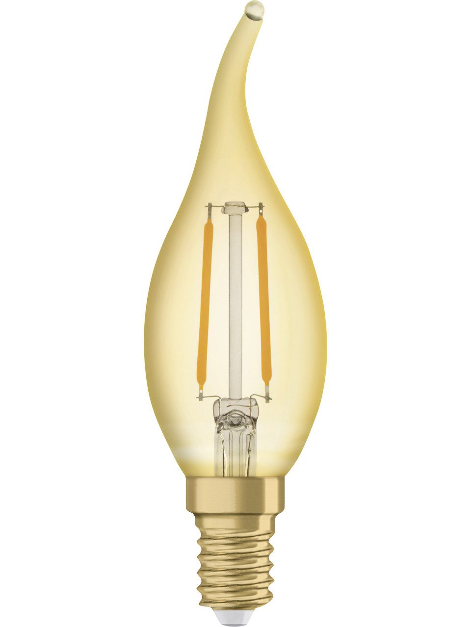 Osram LED-Leuchtmittel Osram LED Kerzenlampe Vintage E14 1,5 W warmweiß, Nicht dimmbar nicht Smart Home-fähig