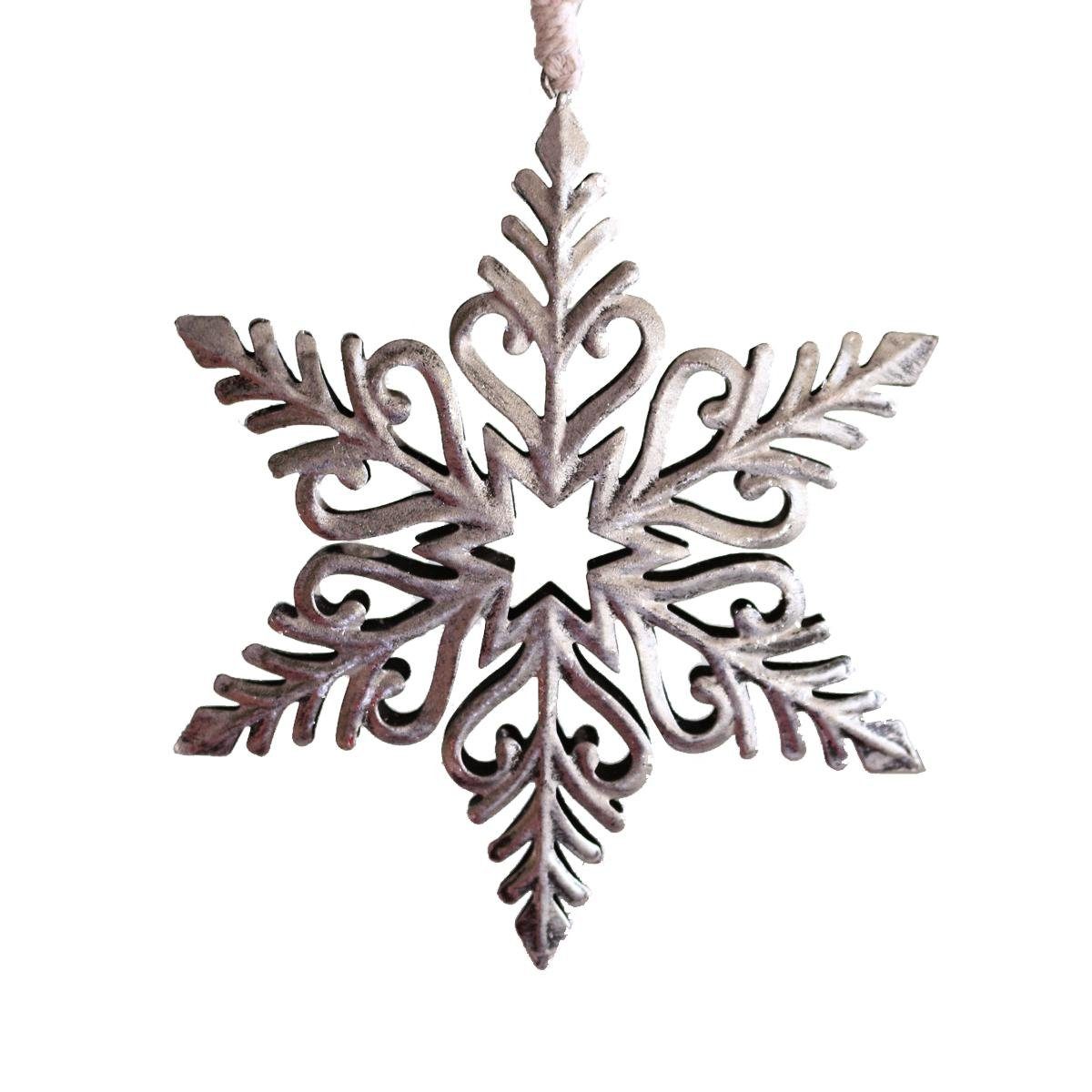 Christbaumschmuck 440s Schneeflocken Stern aus Blech