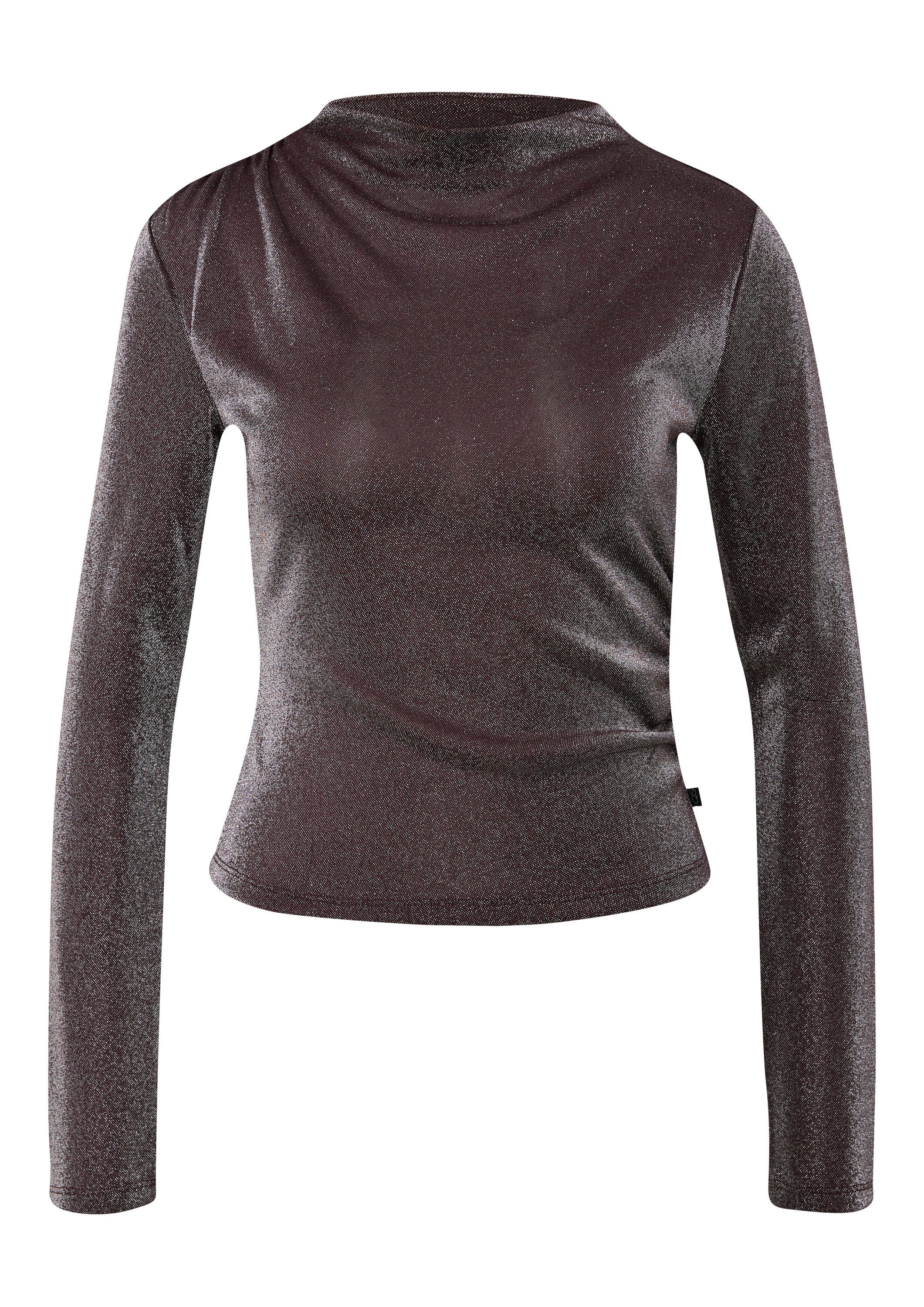 QS Langarmshirt T-Shirt Glitzershirt günstig online kaufen