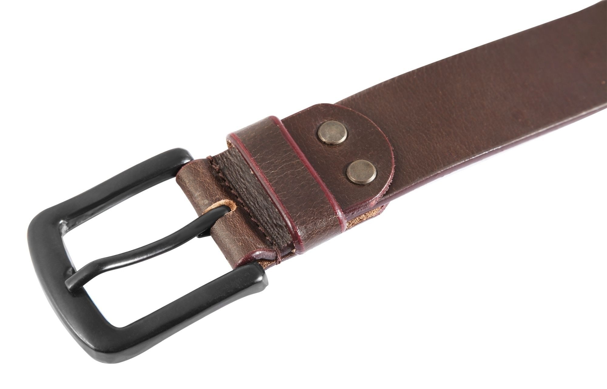 Leonardo Verrelli Ledergürtel LV0143 hochwertiges Echt Leder dunkelbraun 80 günstig online kaufen