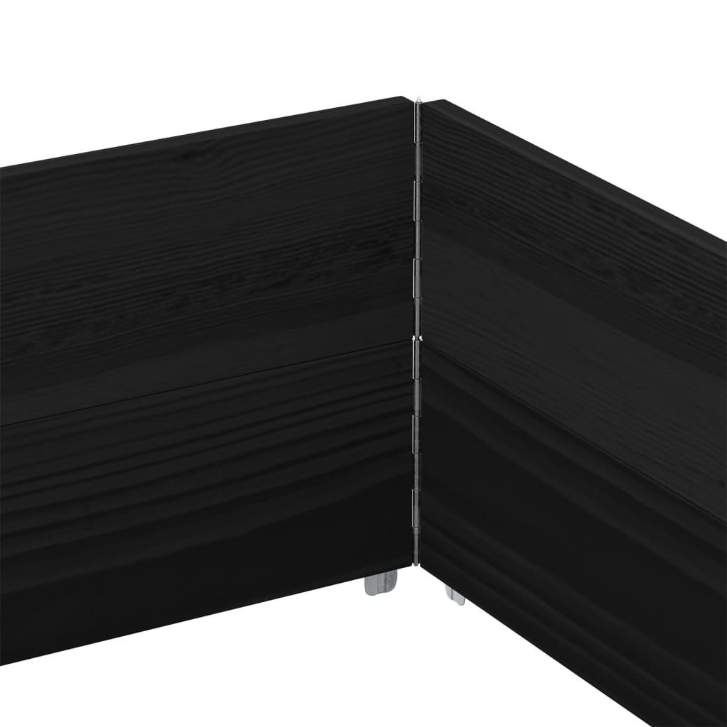 vidaXL Hochbeet, Paletten-Aufsatzrahmen 2 Stk. Schwarz 150x100 Massivholz Kiefer