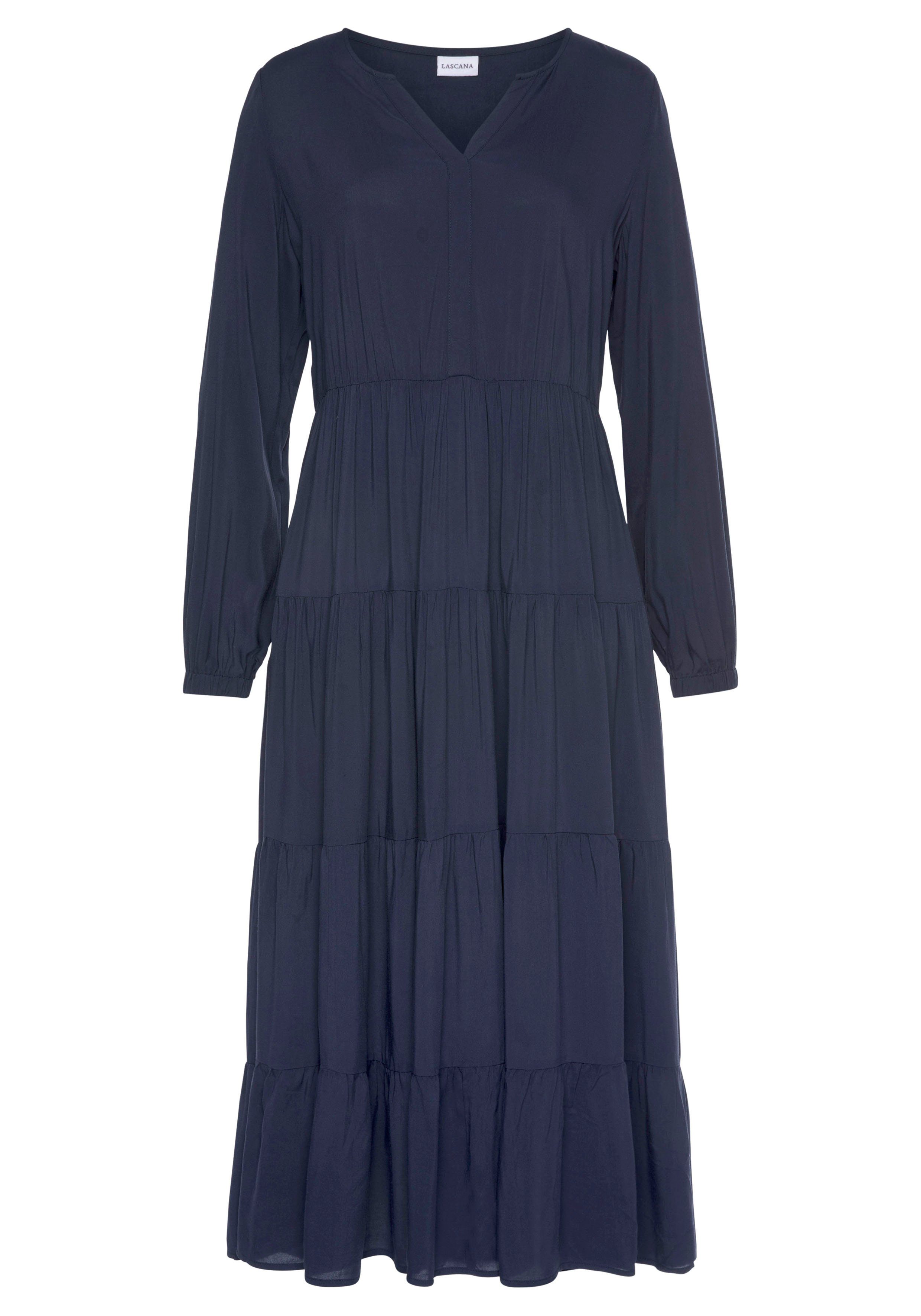 LASCANA Maxikleid mit Volants günstig online kaufen