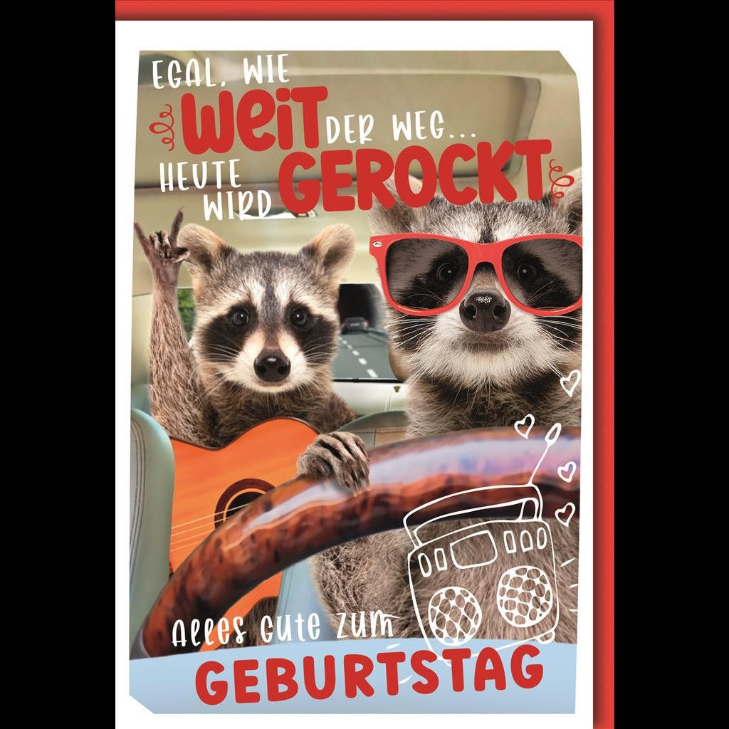 Grußkarten Geburtstag - Glückwunschkarte im Format 11,5 x 17 cm mit Umschlag