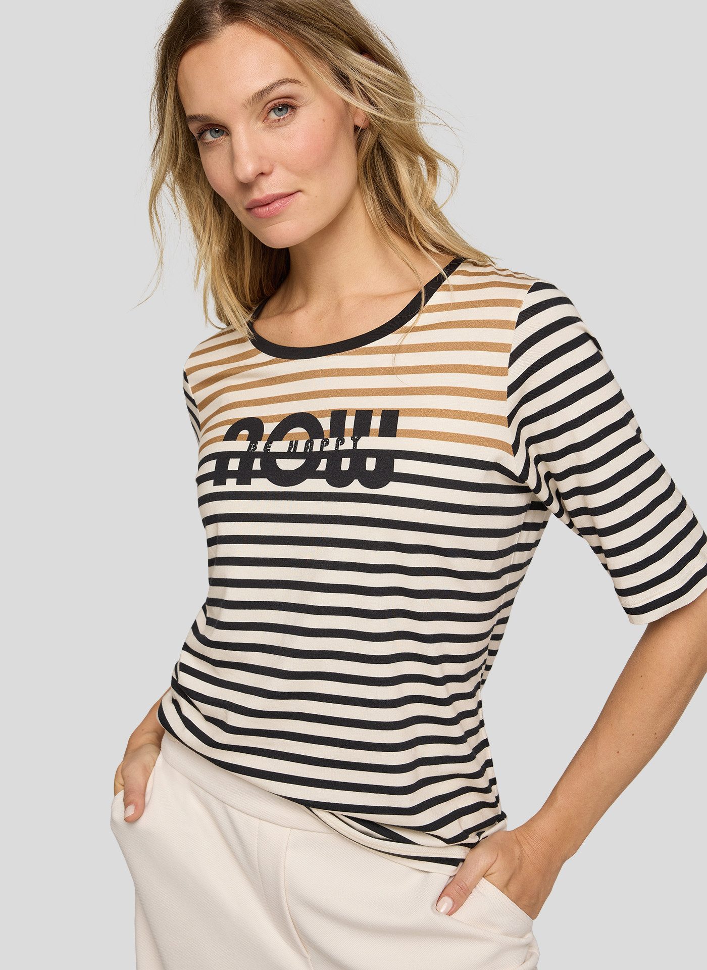 Rabe T-Shirt mit Schriftzug günstig online kaufen