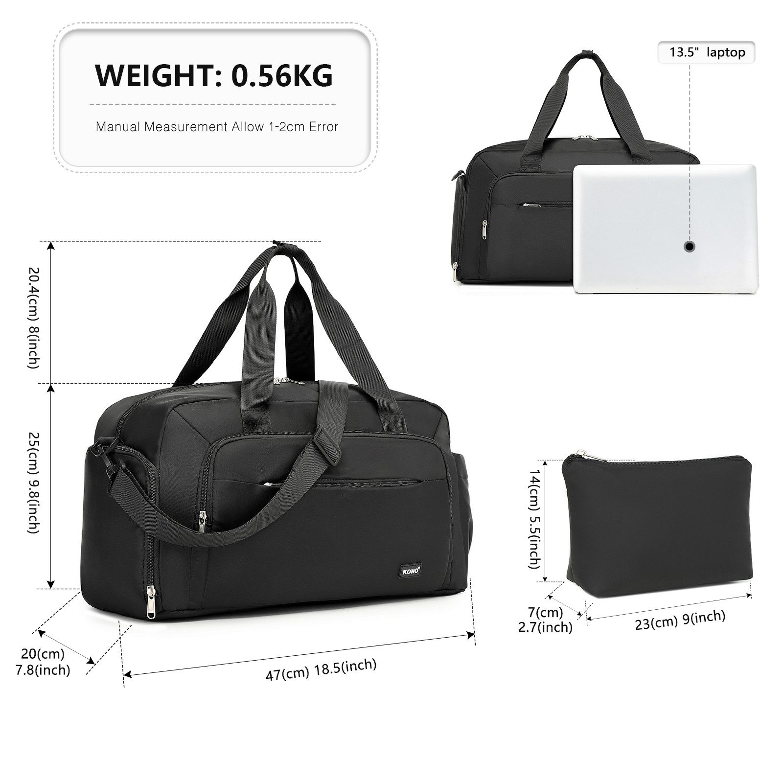 KONO Reisetasche Vielseitiges Reise Wochenendtaschen Set günstig online kaufen
