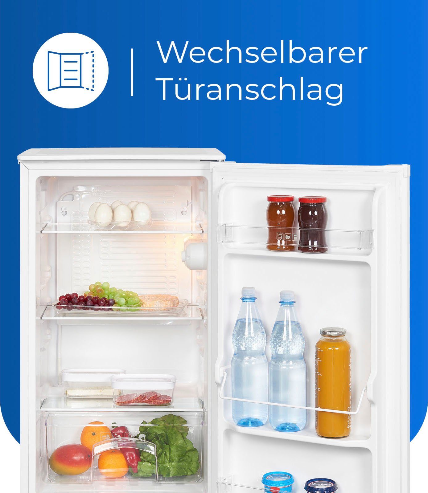 cm cm KS116-V-041E exquisit Vollraumkühlschrank hoch, weiss, 48 85 breit