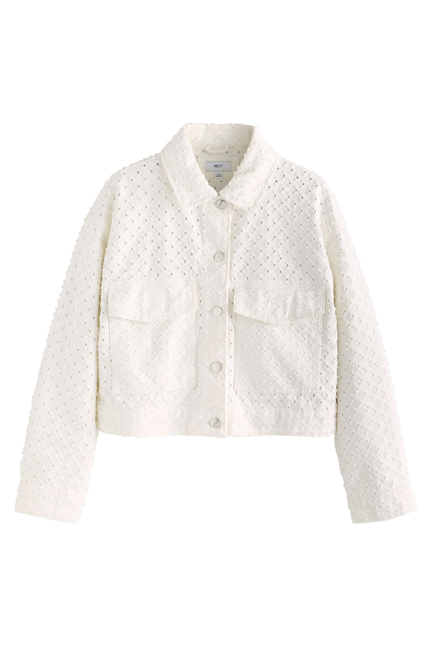 Hemdjacke Jacke aus 100 % strukturierte Baumwolle