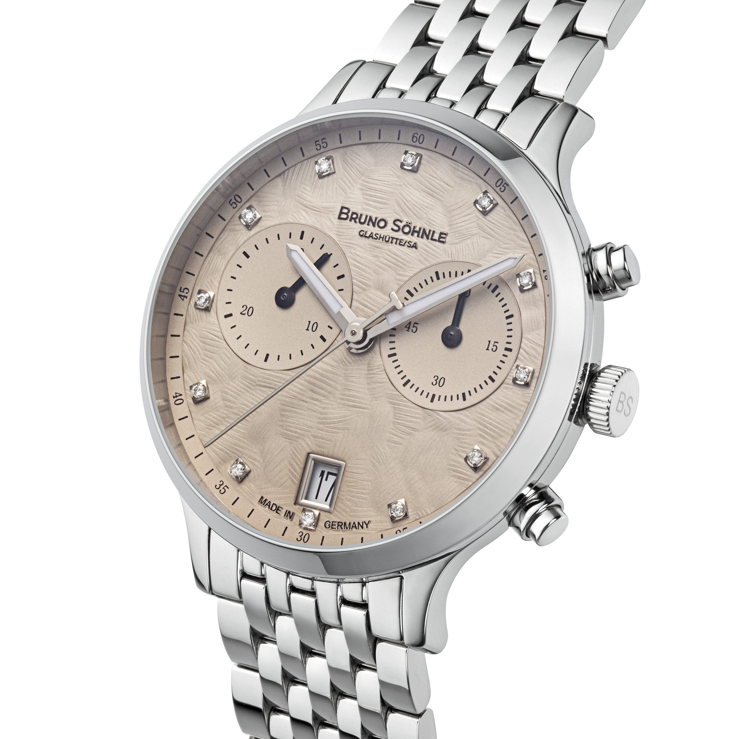 BRUNO SÖHNLE Chronograph Damenuhr Glashütte Bruno Söhnle Bologna Chronograph