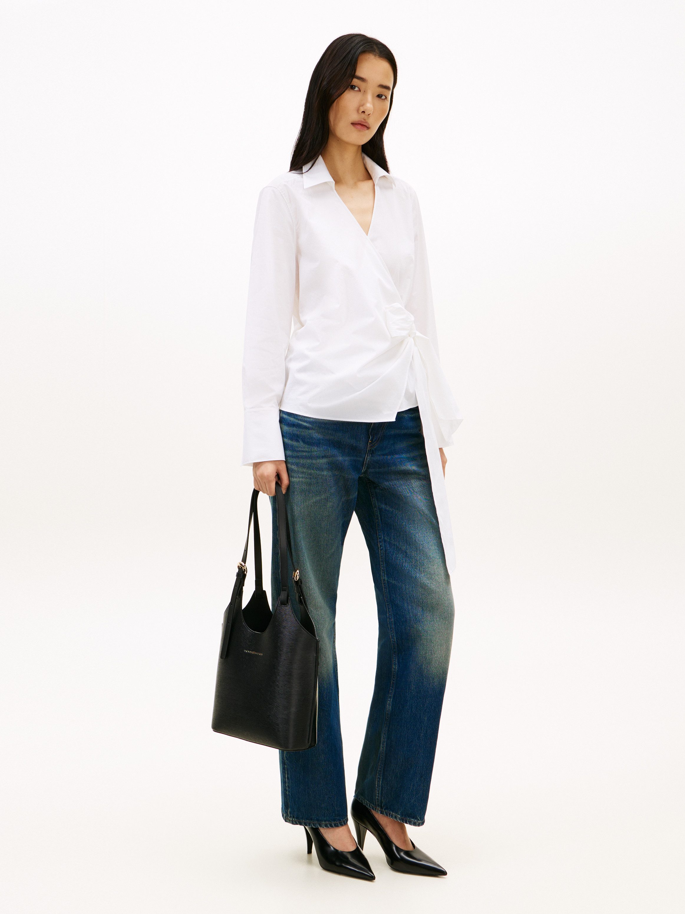 Tommy Hilfiger Tragetasche TH MODERN MINI TOTE, Damen Handtasche, Schultertasche, Umhängetasche mit Logoschriftzug