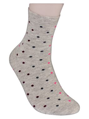 Die Sockenbude Kurzsocken WELLNESS - Damen Kurzsocken (Bund, 5-Paar, rosa grau) mit Komfortbund ohne Gummi