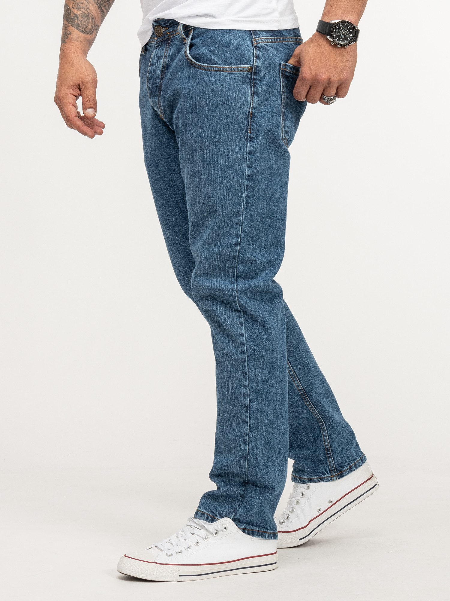 Lorenzo Loren Regular-fit-Jeans Herren Jeans Blau günstig online kaufen