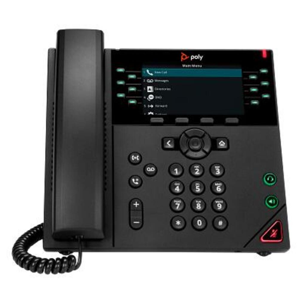 Polycom Poly VVX 450 IP Telefon mit 12 Leitungen und PoE-f Kabelgebundenes Telefon
