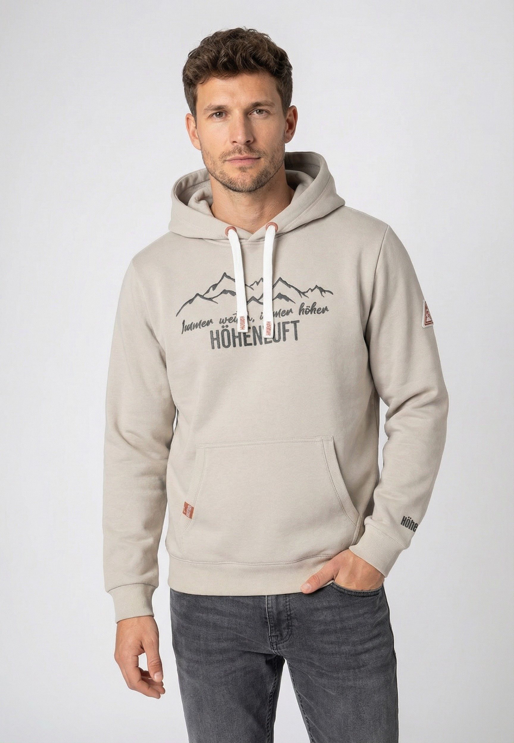 Kapuzenpullover Herren Kapuzenpullover mit Berge Print