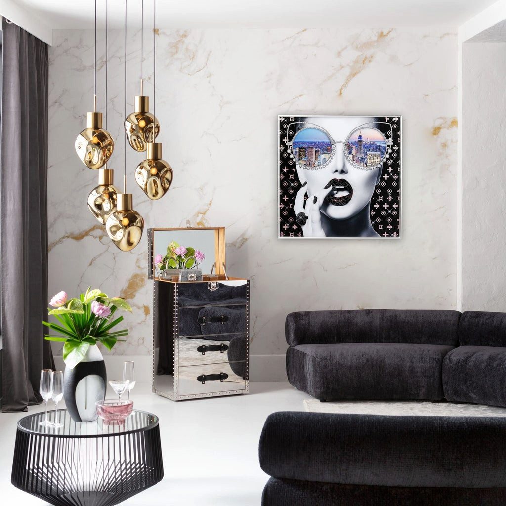 Kare Design Glasbild NY View, Frau, günstig online kaufen