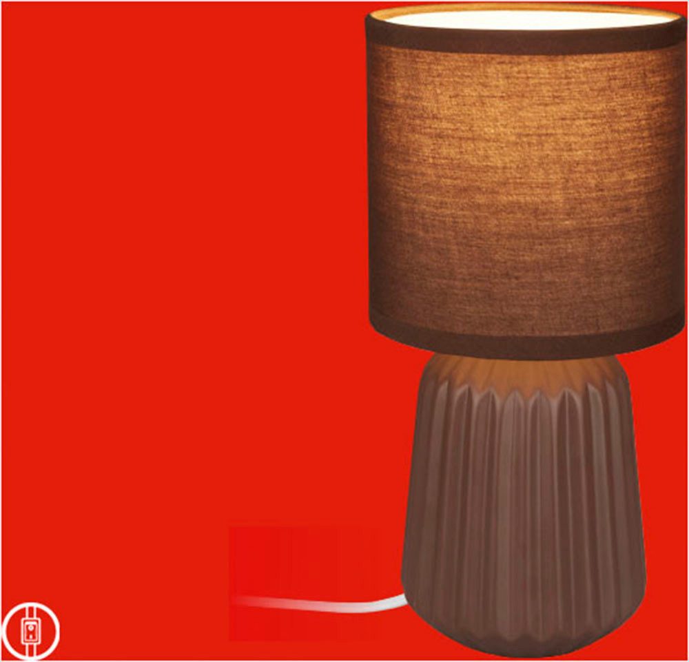 Briloner Leuchten LED Tischleuchte DORA, ohne Leuchtmittel, 13x27 cm, Schlafzimmer, Wohnzimmer, Flur