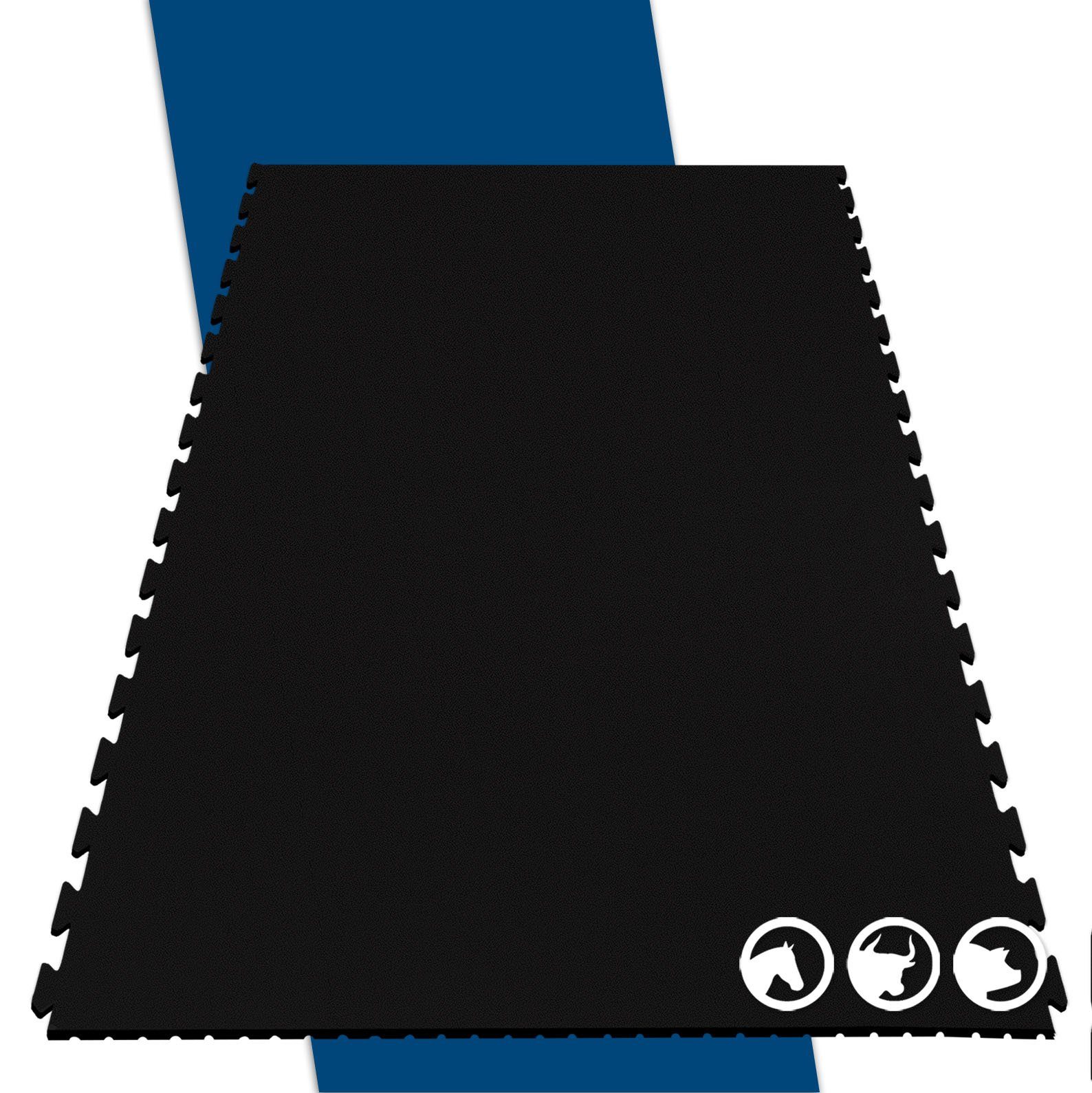 etm Bodenschutzmatte Puzzle-Stallmatte aus Gummi Pontiac, 2 Ausführungen, rutschfest