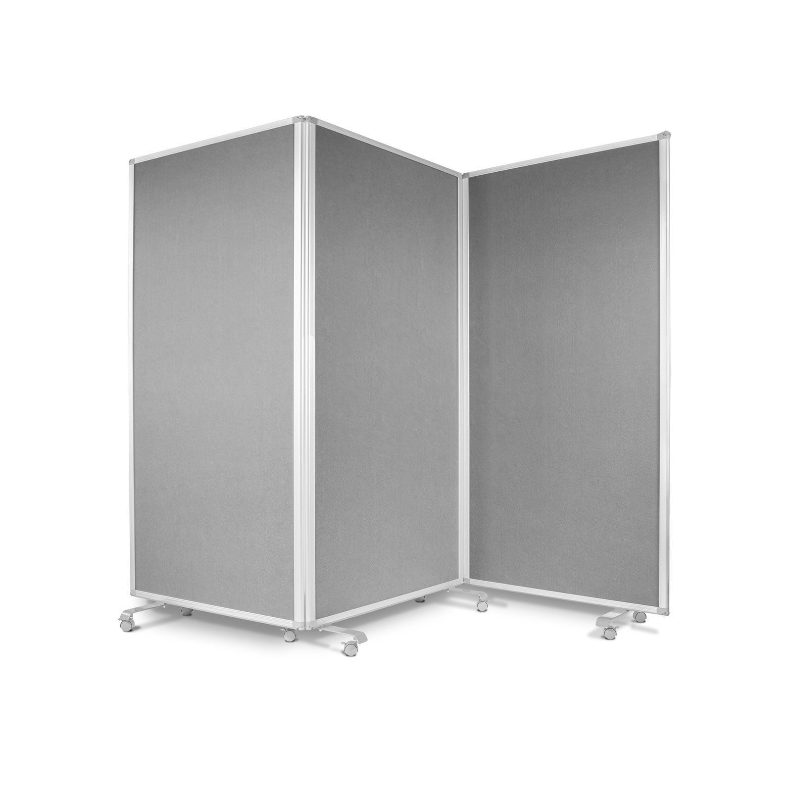 Master of Boards Stellwand Filz-Trennwand, Trennwand erhältlich in 2 Farben & 2 Größen, 3 Teilig