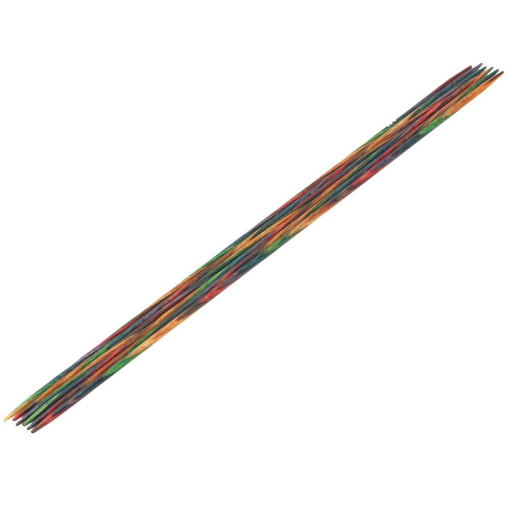LANA GROSSA Stecknadeln Strumpfstricknadeln DESIGN-HOLZ Multicolor Длина 15cm/20 cm, Nadelspiel in verschiedenen Stärken