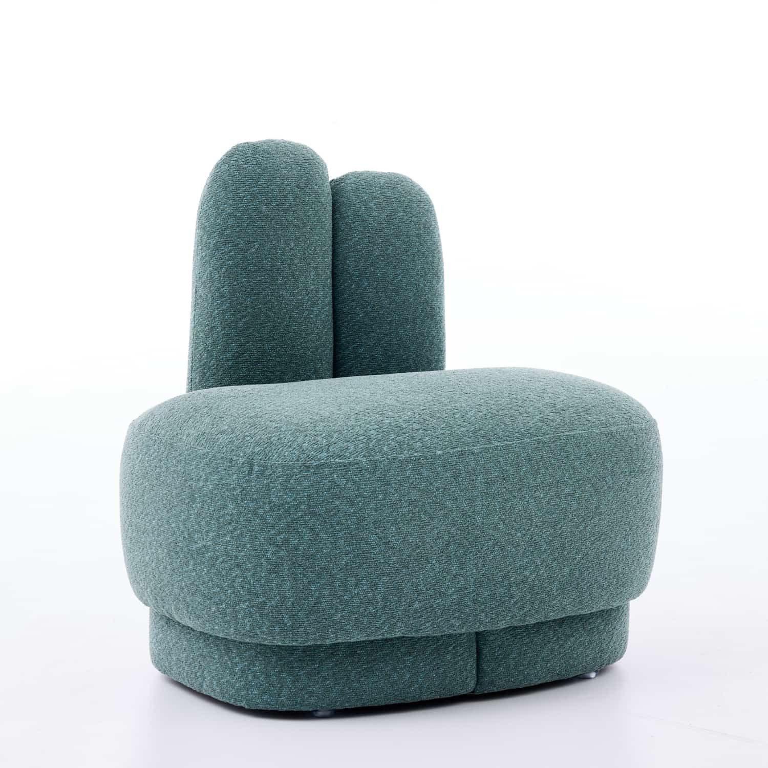 ANYSUN Fußhocker Fußbank gepolstert fürs Wohnzimmer, Hasenhocker 54x41,5x54 cm, Stoffpolster, bis 120 kg belastbar, leicht und pflegeleicht